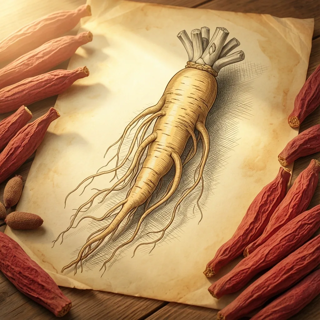 Laboratory botanical drawing of active ingredients